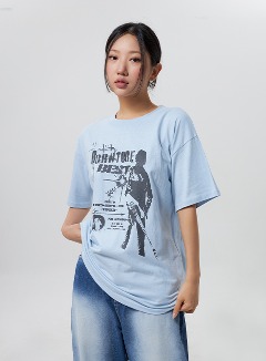 에더 프린팅 오버핏 티셔츠 CA1705